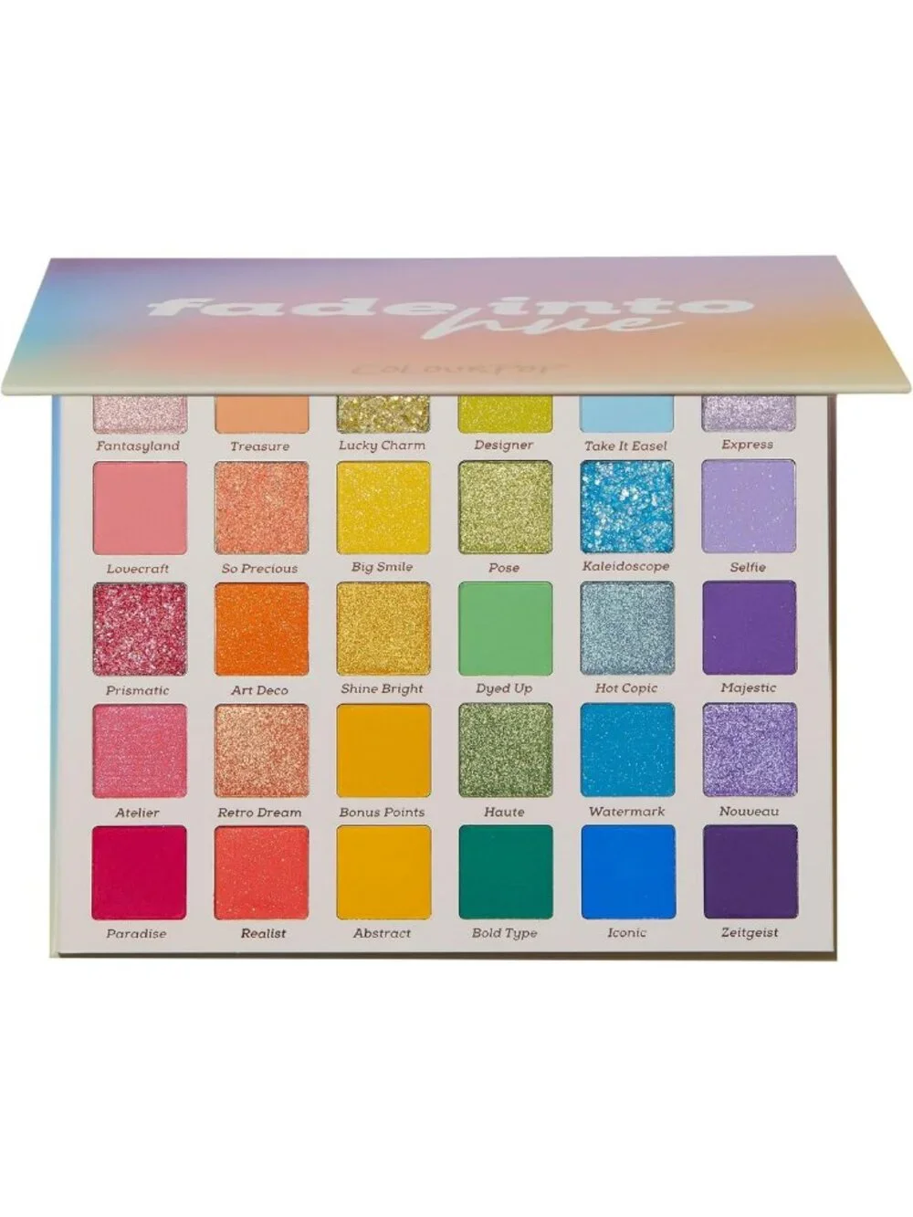 Vibrant Multi-Color Eyeshadow Palette - Matte, Metallic & Glitter Finishes